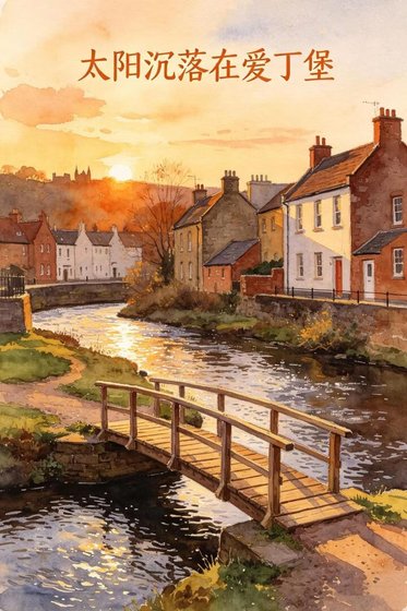 太阳沉落在爱丁堡